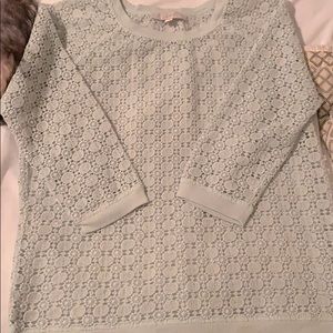 Mint green summer lace sweater. NWOT